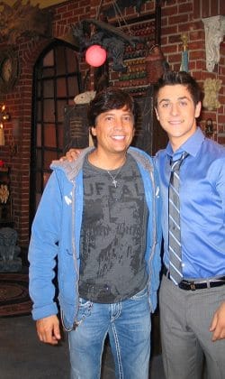 Fred with David Henrie on Wizards of Waverly Place