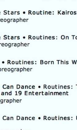 Third outstanding choreography nomination