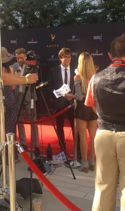 Fred being interviewed on the red carpet