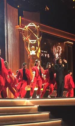 choreographing & performing live at the Emmy awards