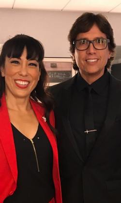 with assistant Sarah Kobayashi at the Emmys